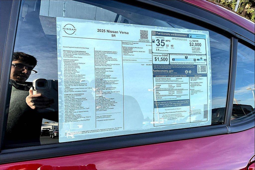 new 2025 Nissan Versa car, priced at $20,789