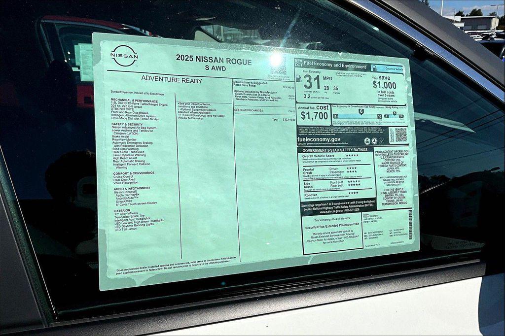 new 2025 Nissan Rogue car, priced at $30,004
