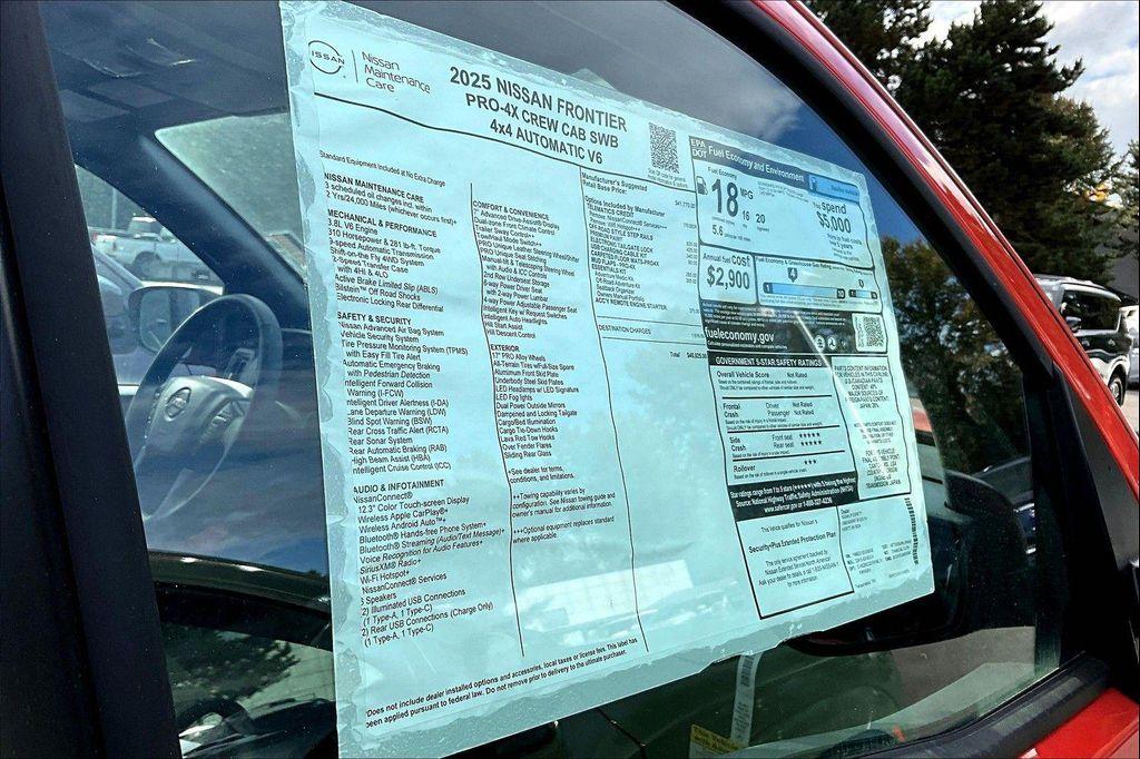new 2025 Nissan Frontier car, priced at $38,862