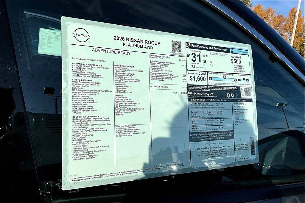 new 2026 Nissan Rogue car, priced at $37,970