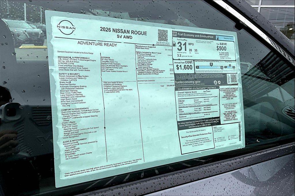 new 2026 Nissan Rogue car, priced at $33,175