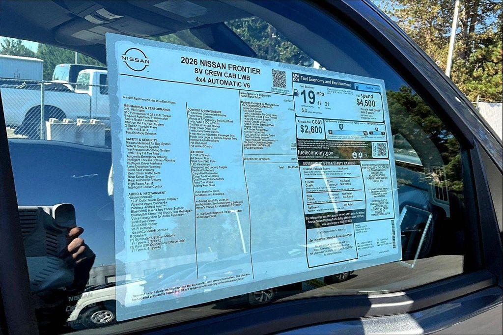 new 2026 Nissan Frontier car, priced at $41,364