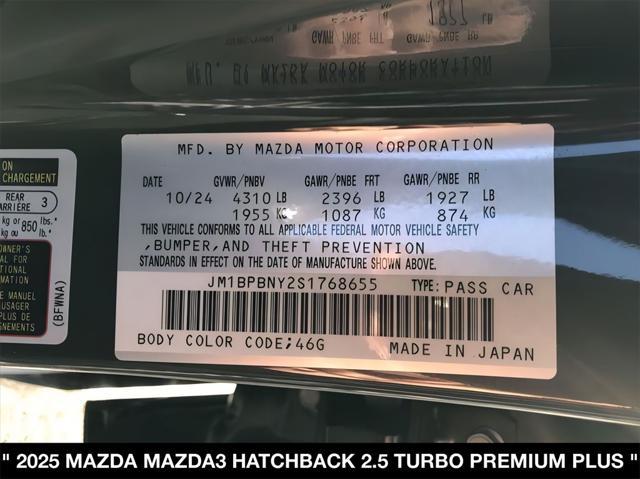 new 2025 Mazda Mazda3 car, priced at $37,012