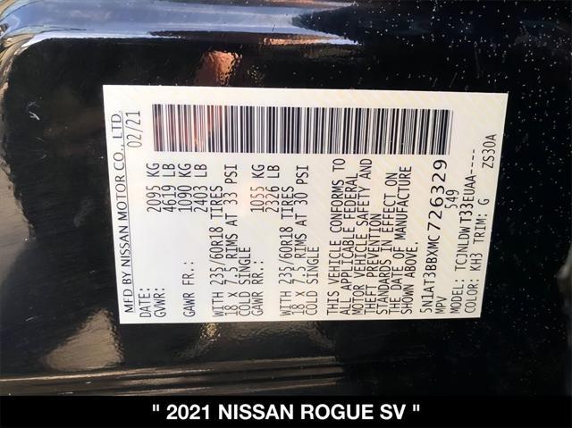 used 2021 Nissan Rogue car, priced at $20,000