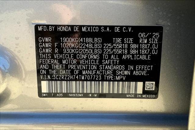 new 2026 Honda HR-V car, priced at $32,945