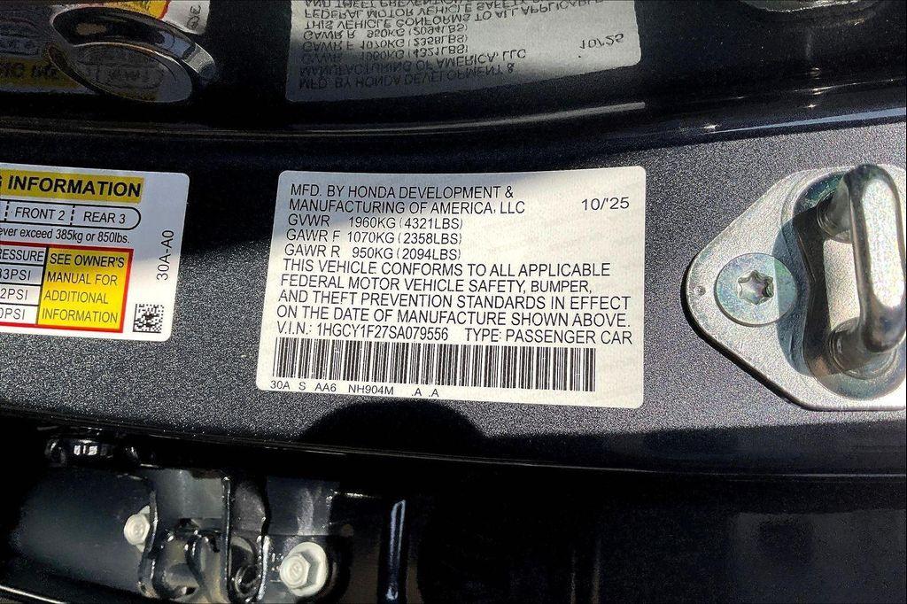 new 2025 Honda Accord car, priced at $28,322