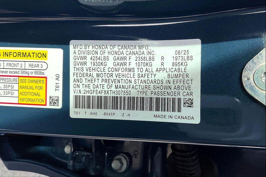 new 2026 Honda Civic Hybrid car, priced at $29,726