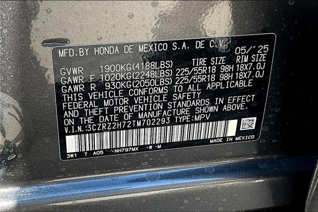 new 2026 Honda HR-V car, priced at $32,945