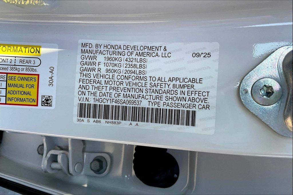 new 2025 Honda Accord car, priced at $30,841