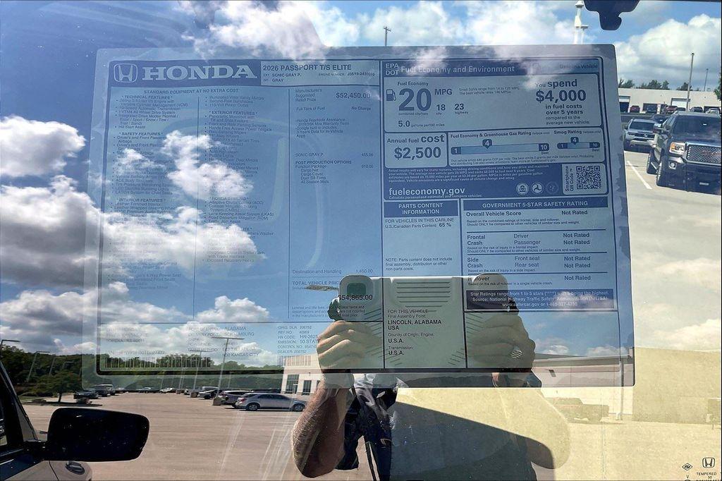 new 2026 Honda Passport car, priced at $54,865