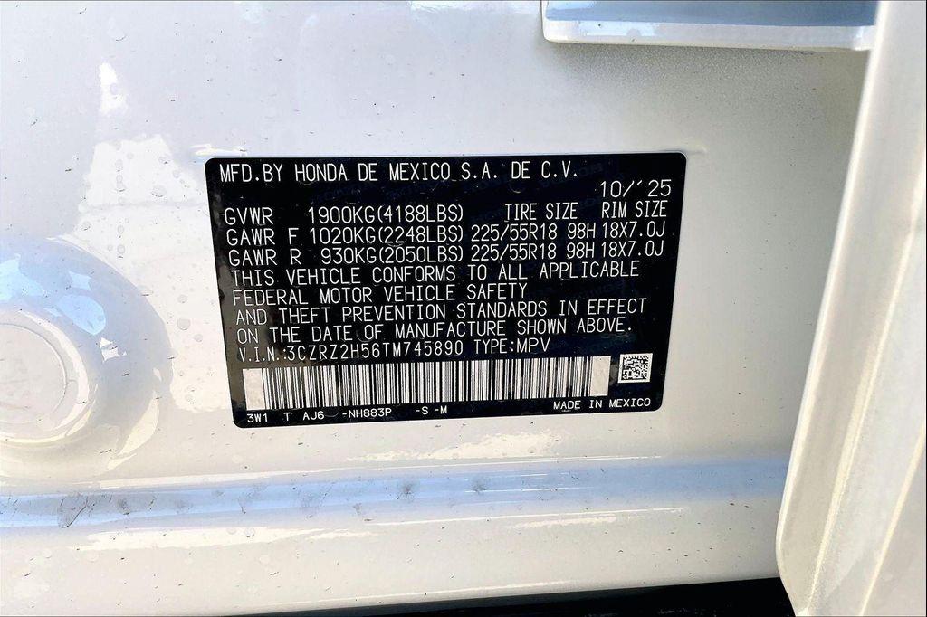 new 2026 Honda HR-V car, priced at $30,305