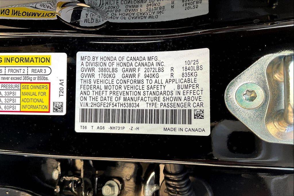 new 2026 Honda Civic car, priced at $26,838