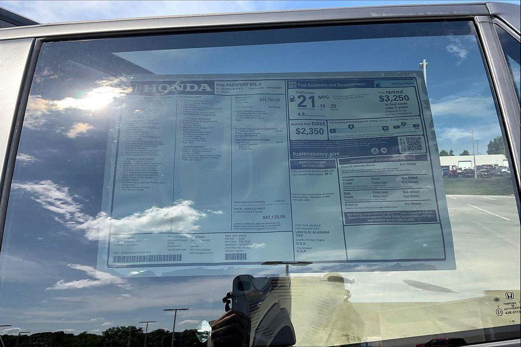 new 2026 Honda Passport car, priced at $47,120