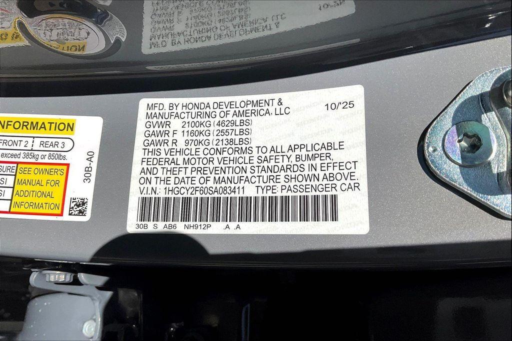 new 2025 Honda Accord Hybrid car, priced at $35,330