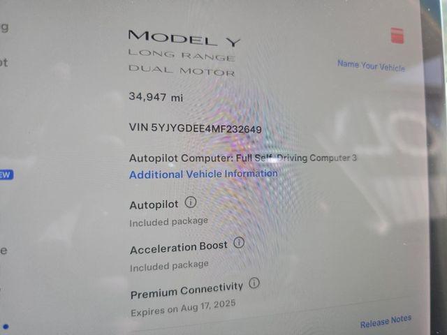 used 2021 Tesla Model Y car, priced at $31,000