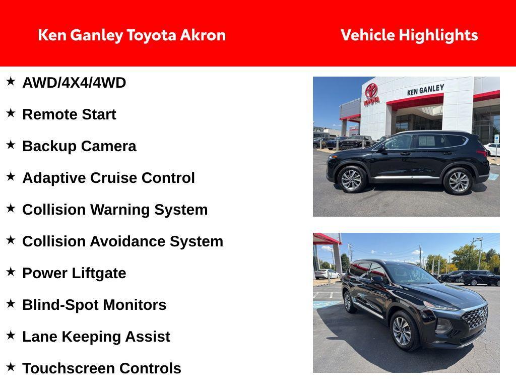 used 2020 Hyundai Santa Fe car, priced at $18,597