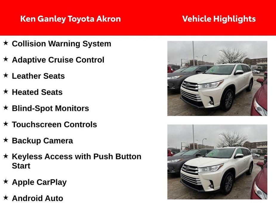 used 2019 Toyota Highlander car, priced at $26,894