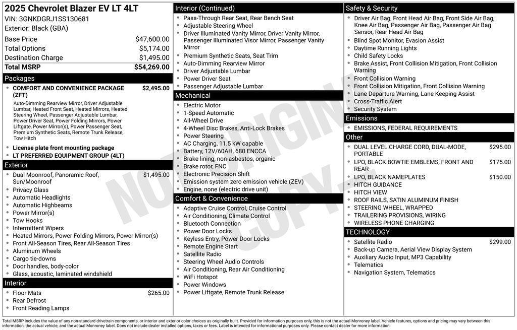 used 2025 Chevrolet Blazer EV car, priced at $33,396