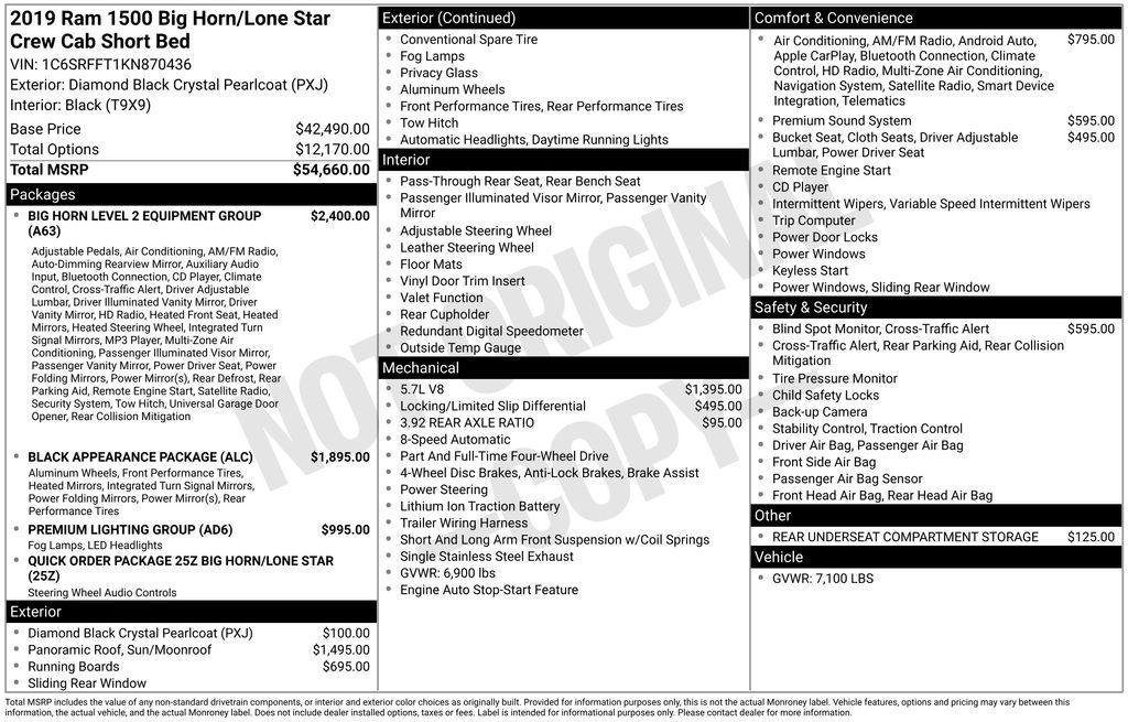 used 2019 Ram 1500 car, priced at $25,598