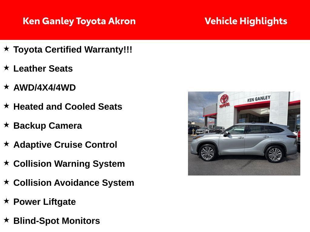 used 2025 Toyota Highlander Hybrid car, priced at $56,421
