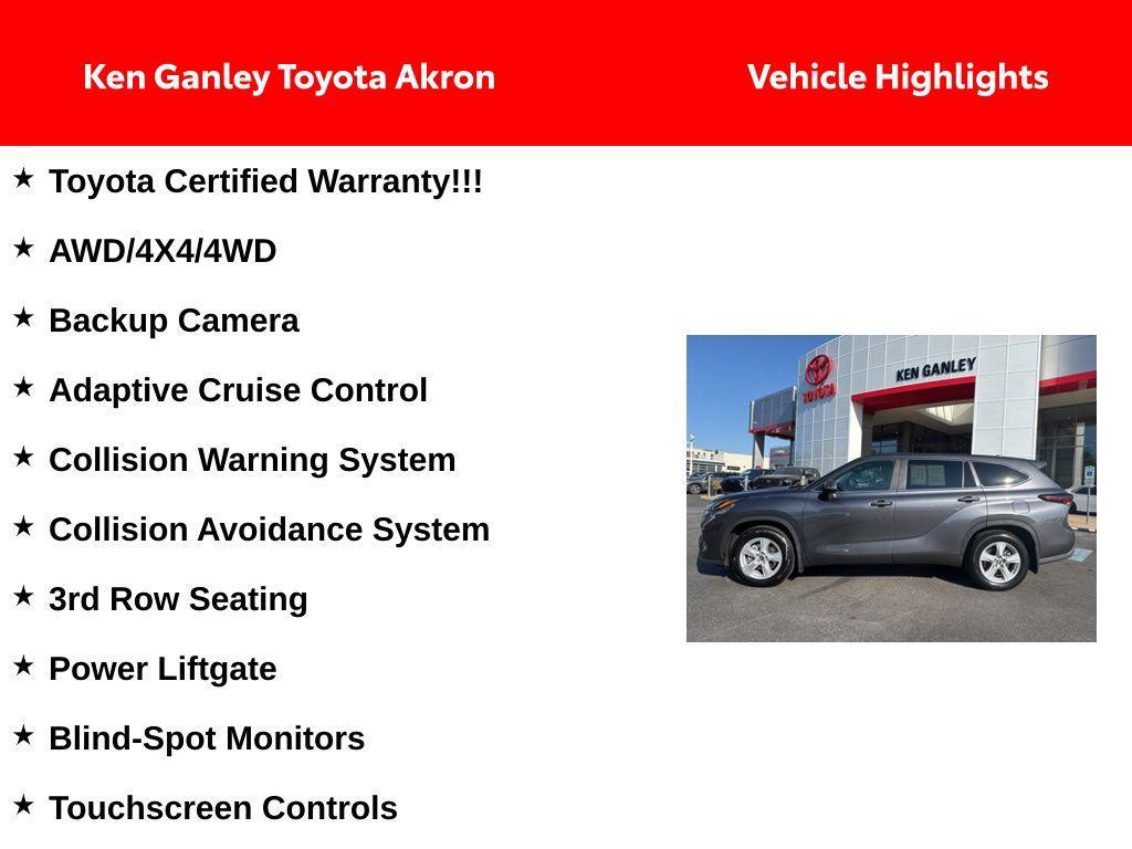 used 2024 Toyota Highlander car, priced at $35,997