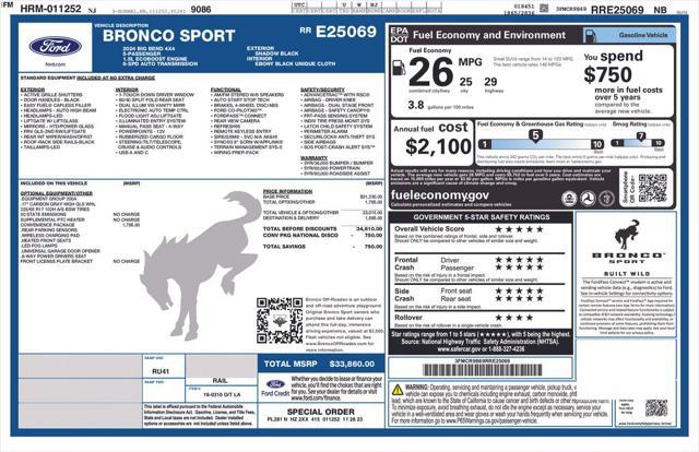 used 2024 Ford Bronco Sport car, priced at $25,991