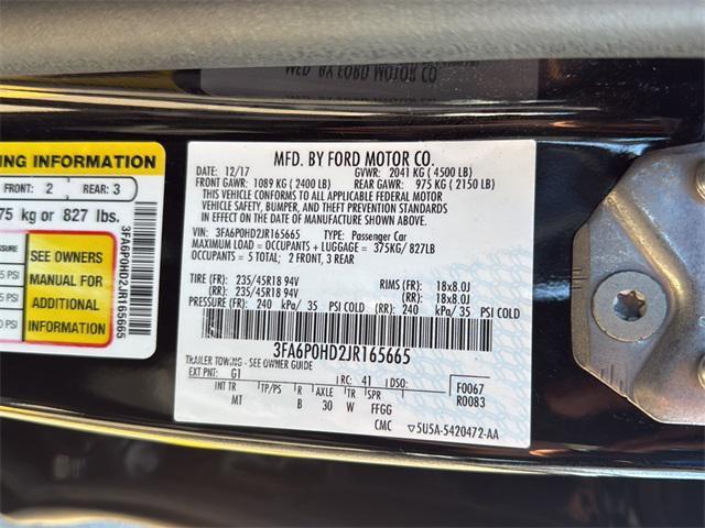 used 2018 Ford Fusion car, priced at $9,986