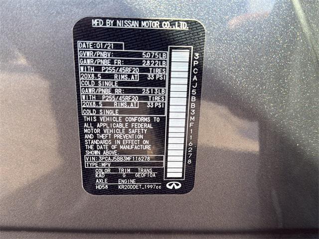 used 2021 INFINITI QX50 car, priced at $23,933