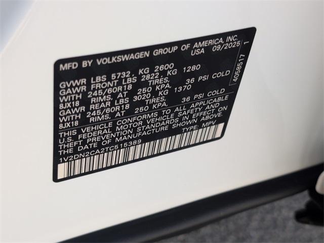 new 2026 Volkswagen Atlas car, priced at $39,383