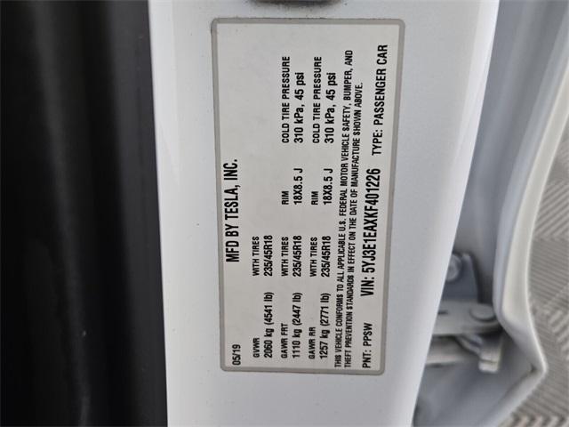used 2019 Tesla Model 3 car, priced at $19,777