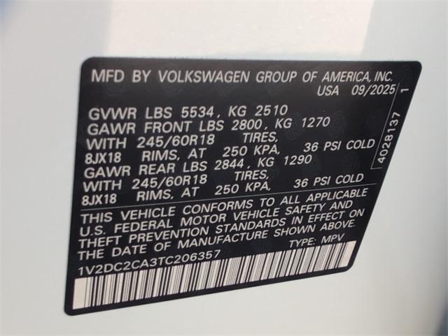 new 2026 Volkswagen Atlas Cross Sport car, priced at $38,822