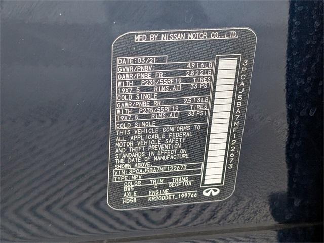 used 2021 INFINITI QX50 car, priced at $24,777