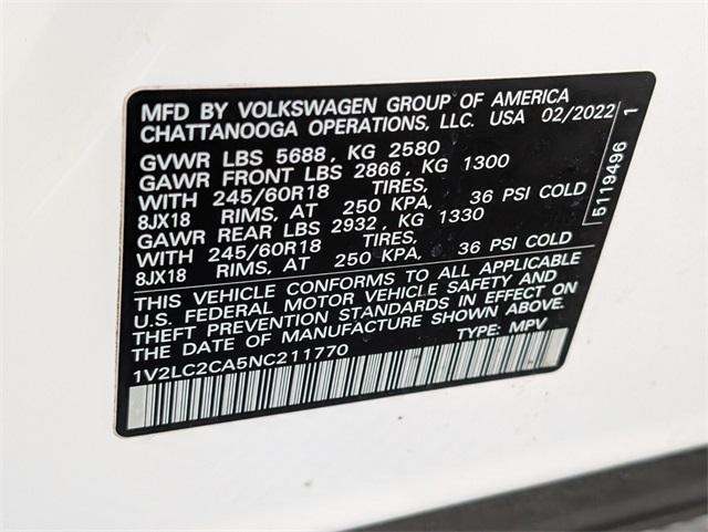 used 2022 Volkswagen Atlas Cross Sport car, priced at $25,891