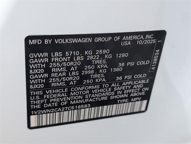 new 2026 Volkswagen Atlas car, priced at $43,507