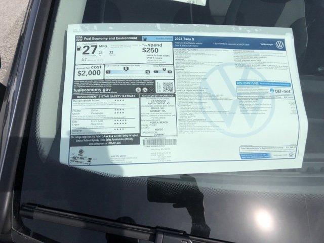 new 2024 Volkswagen Taos car, priced at $27,796