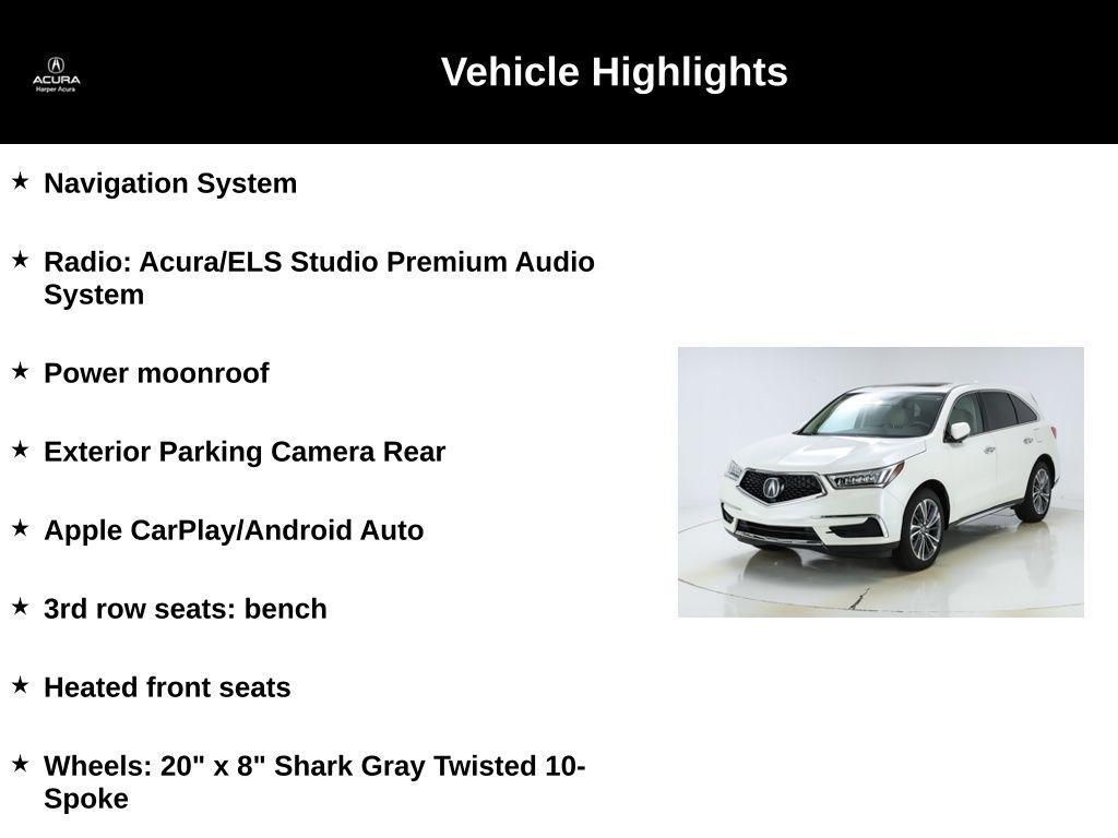used 2019 Acura MDX car, priced at $22,993
