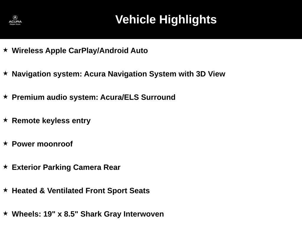 used 2023 Acura TLX car, priced at $36,200