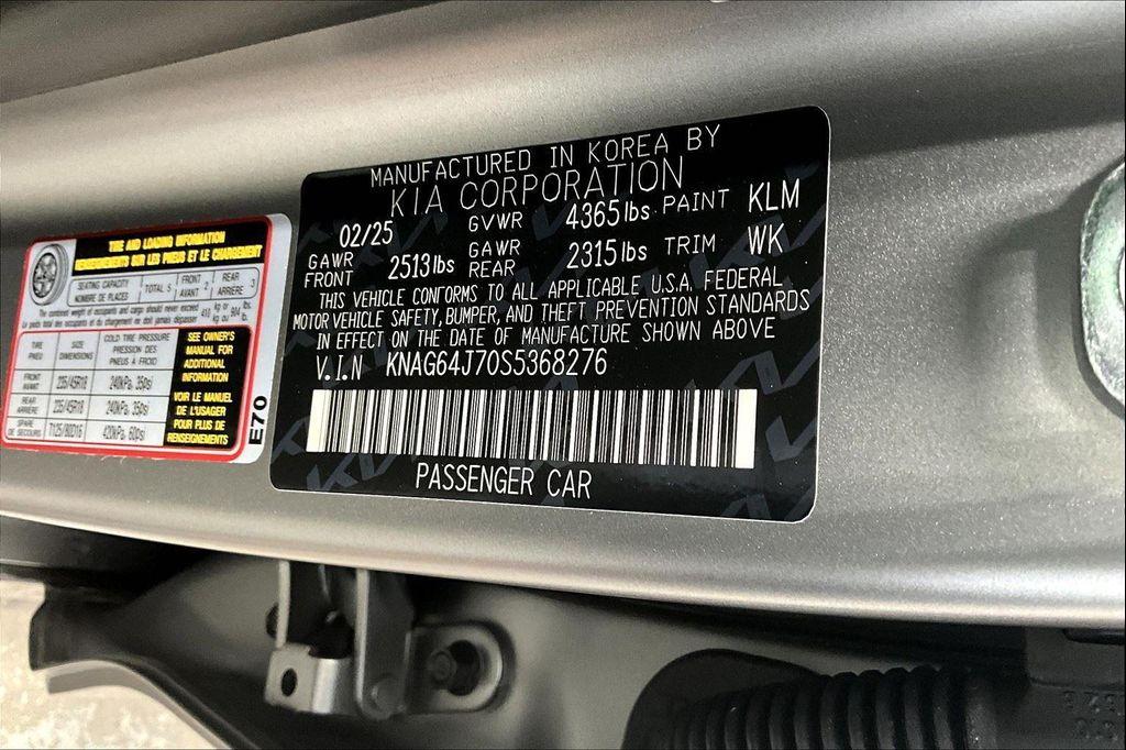 new 2025 Kia K5 car, priced at $32,245