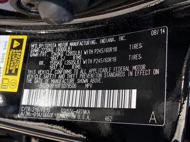 used 2015 Toyota Highlander car, priced at $18,498