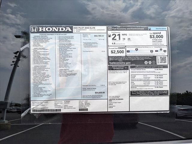 new 2025 Honda Pilot car, priced at $51,524