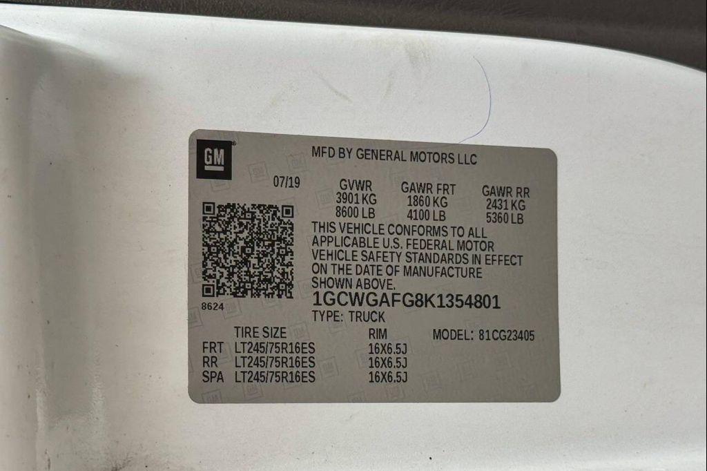 used 2019 Chevrolet Express 2500 car, priced at $20,497