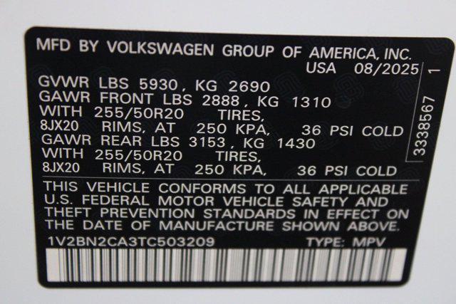 new 2026 Volkswagen Atlas car, priced at $51,322