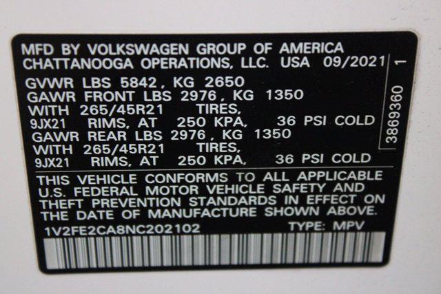 used 2022 Volkswagen Atlas Cross Sport car, priced at $30,996