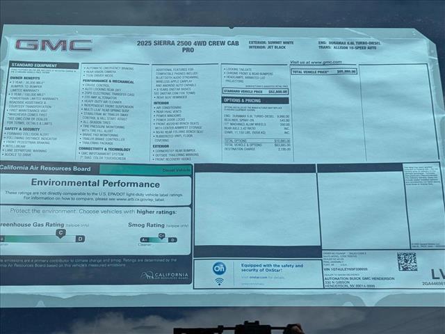 new 2025 GMC Sierra 2500 car, priced at $60,688