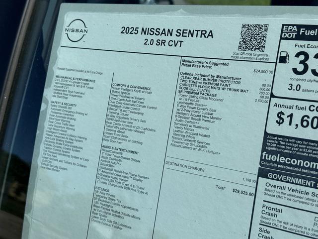 new 2025 Nissan Sentra car, priced at $26,736