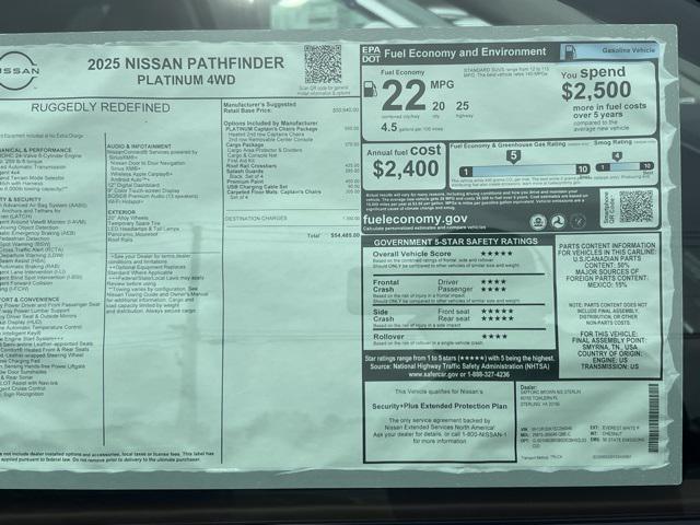 new 2025 Nissan Pathfinder car, priced at $44,732