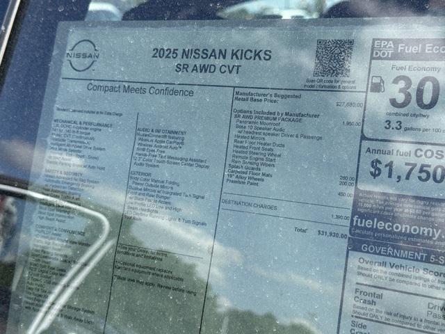 new 2025 Nissan Kicks car, priced at $28,412