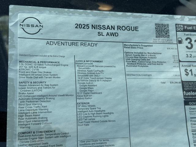 new 2025 Nissan Rogue car, priced at $35,598