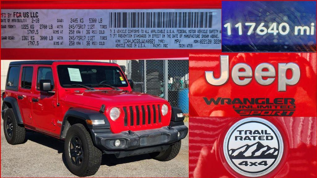 used 2018 Jeep Wrangler Unlimited car, priced at $20,500