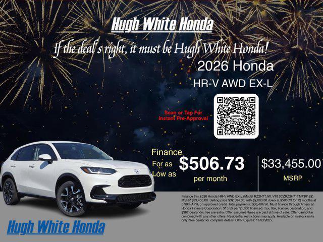 new 2026 Honda HR-V car, priced at $32,151